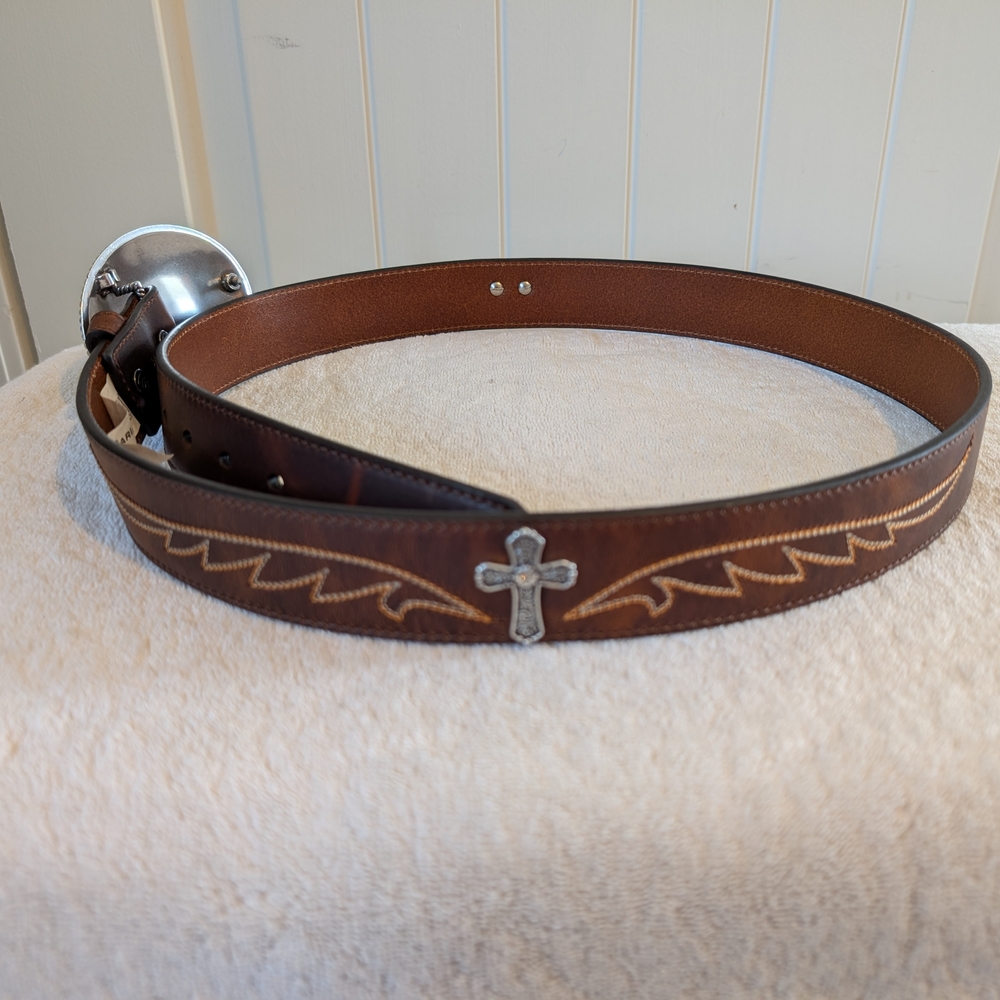 Ariat Western Belt With Cross Buckle - Picture 3 of 4